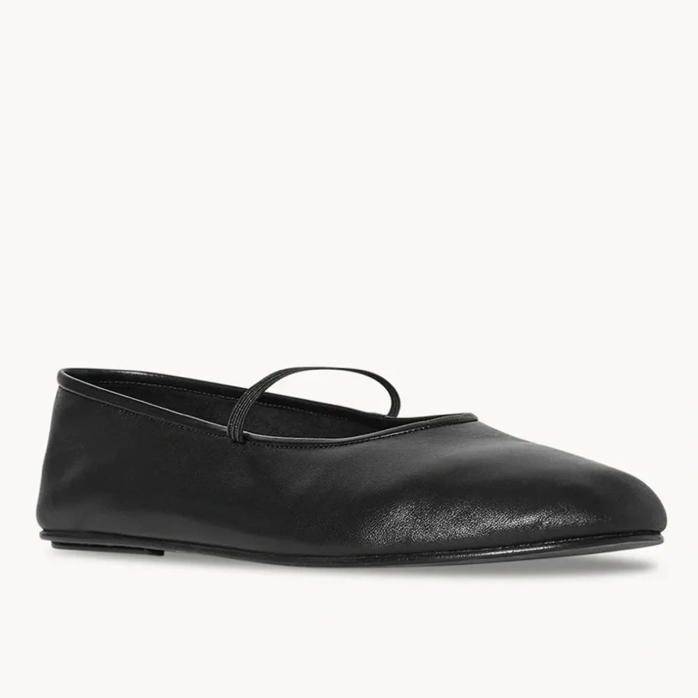 The Row Black Leather Ballet Flat - Size IT 39 - Picture 2 of 6